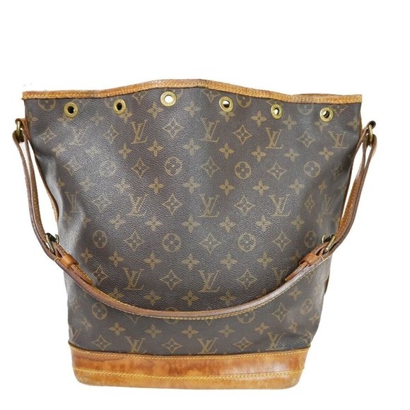 Authentic LOUIS VUITTON Noe GM Drawstring Shoulder Bag Monogram Leather - Picture 1 of 16